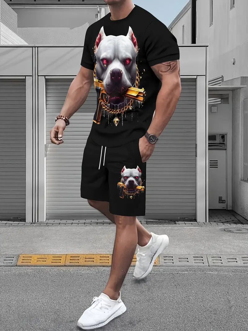 2025 nuevo producto Amazon nuevo conjunto de pantalones cortos de camiseta de manga corta de alta calidad transfronteriza europea y americana ME05 MA04