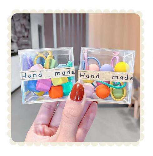 10 pieces of children's hairbands summer candy-colored small rubber bands for girls to tie their hair, children's hair will not hurt, girls' hair bands are cute