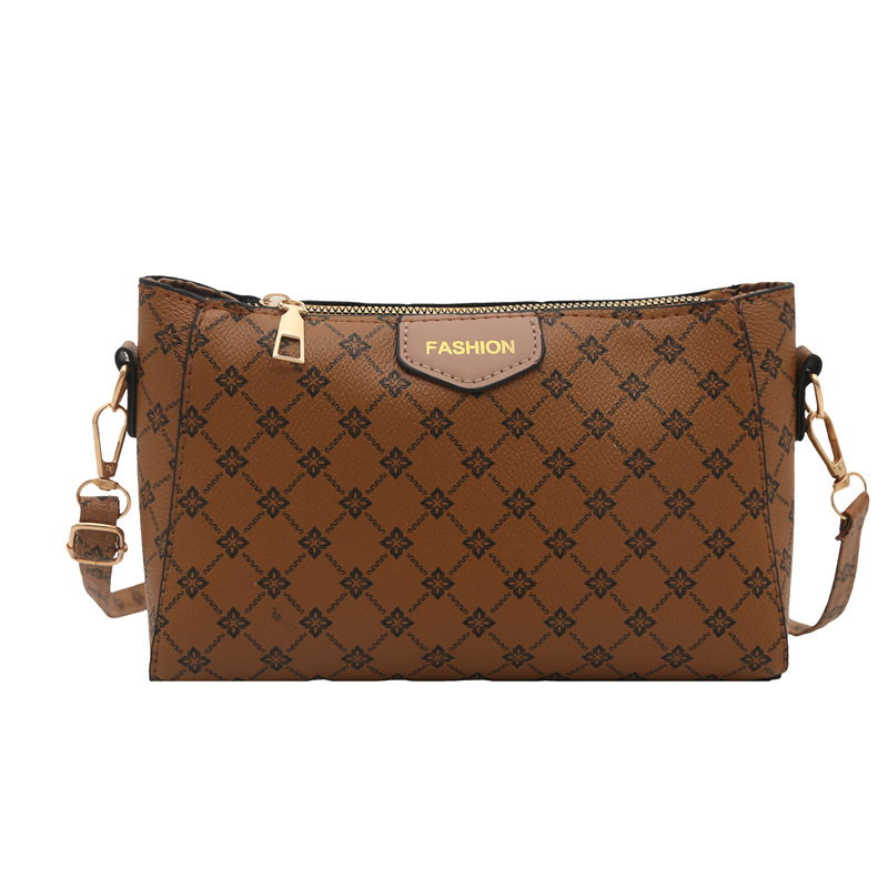 Bolso de hombro para mujer a juego diario 2025 verano nuevo estilo PU moda europea y americana impresión retro letras bolso de mensajero