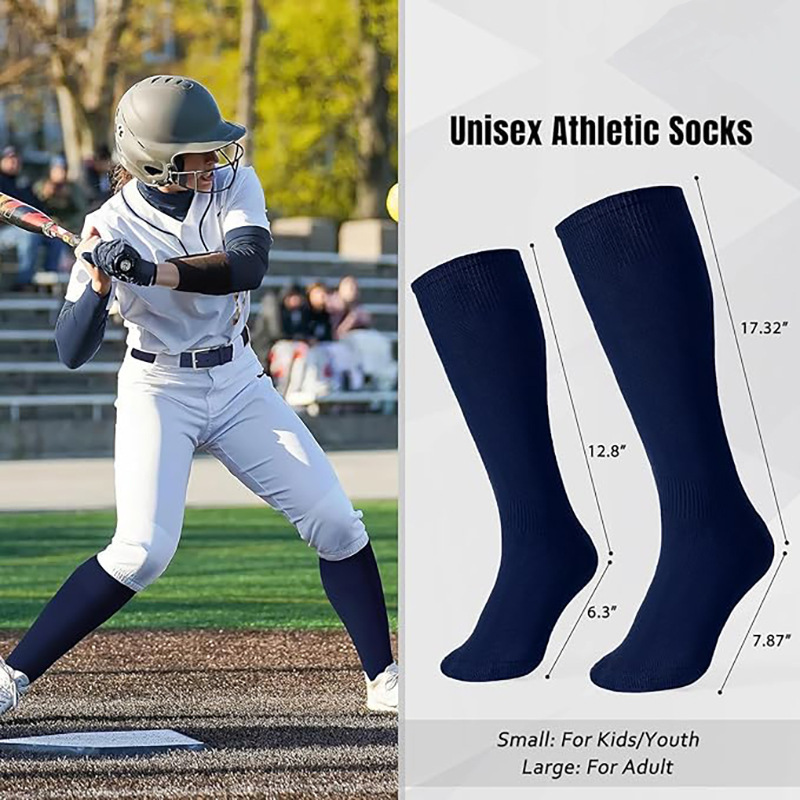 Thickened Towel Bottom Light Plate Socks Softball Socks Long Non-slip Shock Absorbing Students Sports Training Over-the-knee Baseball Socks