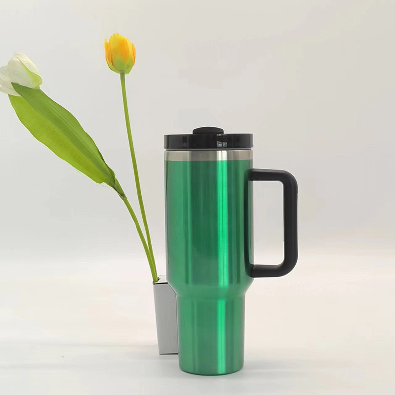 Transfronterizo 40oz mango taza de helado pintura transparente 304 taza de vacío de acero inoxidable popular Stanley Mismo Coche Taza