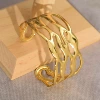 Gold-plated geometric cutout