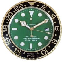 工厂直销 14寸金属外壳挂钟钟表摆件挂墙豪华客厅挂钟 专供外贸