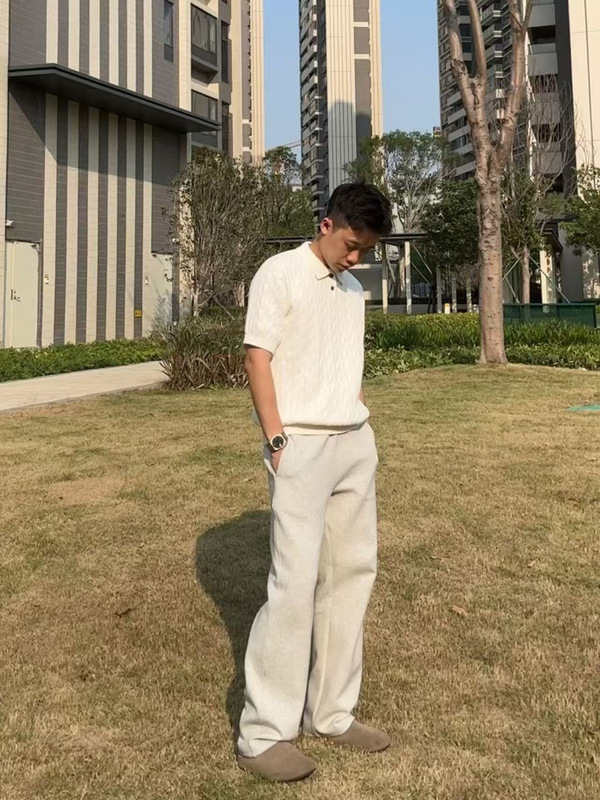 老钱风针织POLO衫男短袖夏季2025新款美式复古衬衫翻领T恤高级感|undefined