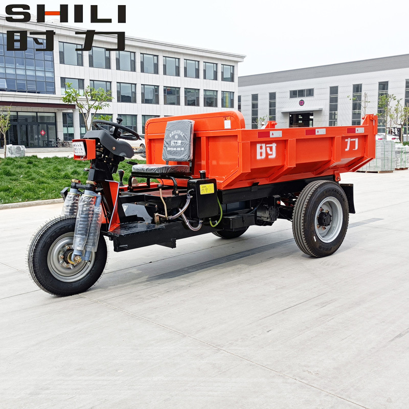 建筑工程载重电动三轮车 电动液压三轮翻斗车 矿用自卸电动三轮车