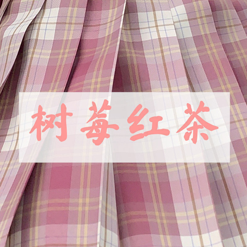 원래 JK 체크 무늬 스커트 재고 주름 치마 봄과 여름 대학 스타일 하이 허리 학생 스커트 슬림 A 라인 스커트 무료 배송