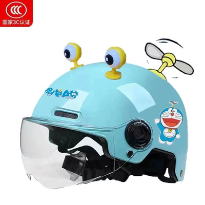 and adjustable, and safe for use in all – Motosiklet kaskı (dəbilqə) - 3c-childrens-diy-light-blue-yellow-eyes-pinwheel-transparent-one-size-fits-all