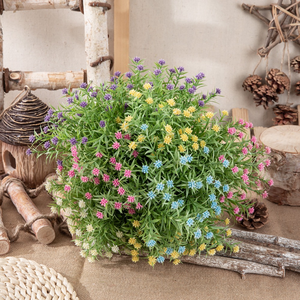 婚慶彩色滿天星花束仿真花廠家假花綠植物批發裝飾INS風MW66666