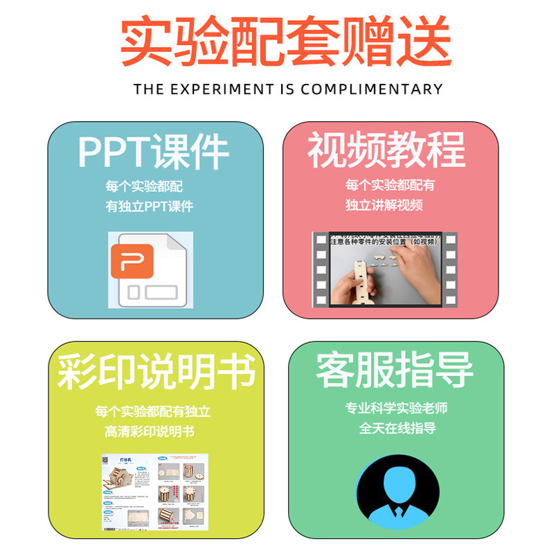 児童科学実験小制作手作り科学技術DIY教具農具模型創意打谷機材料包|undefined