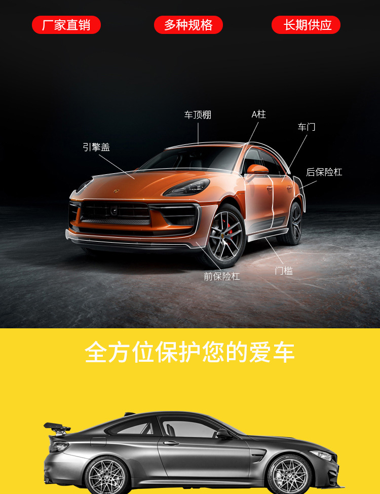 Tpu Invisible Car Film, Ppf Car Paint Protection Film, Full Car Anti-Scratch Transparent Film, Paint Protection Car Body Sticker