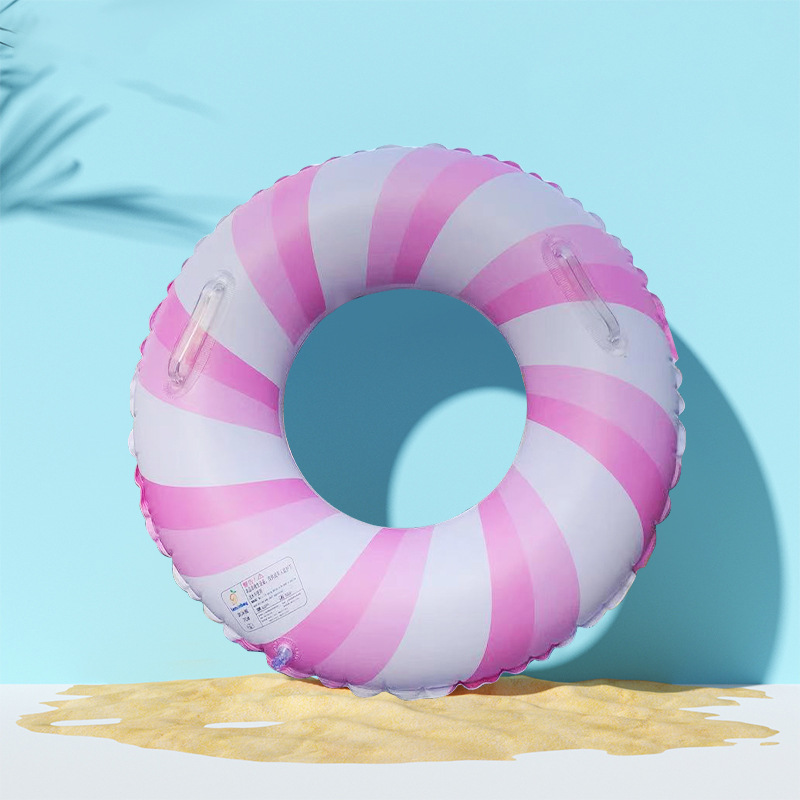 Anillo de natación para adultos y niños, anillo de natación infláble unisex grande, anillo de natación colorido a rayas retro