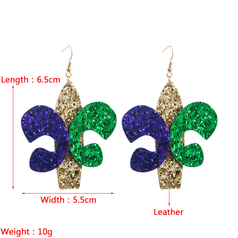 Fashion Creative New Multi-layer Pu Leather Cactus Shape Bohemian Trend Earrings display picture 7