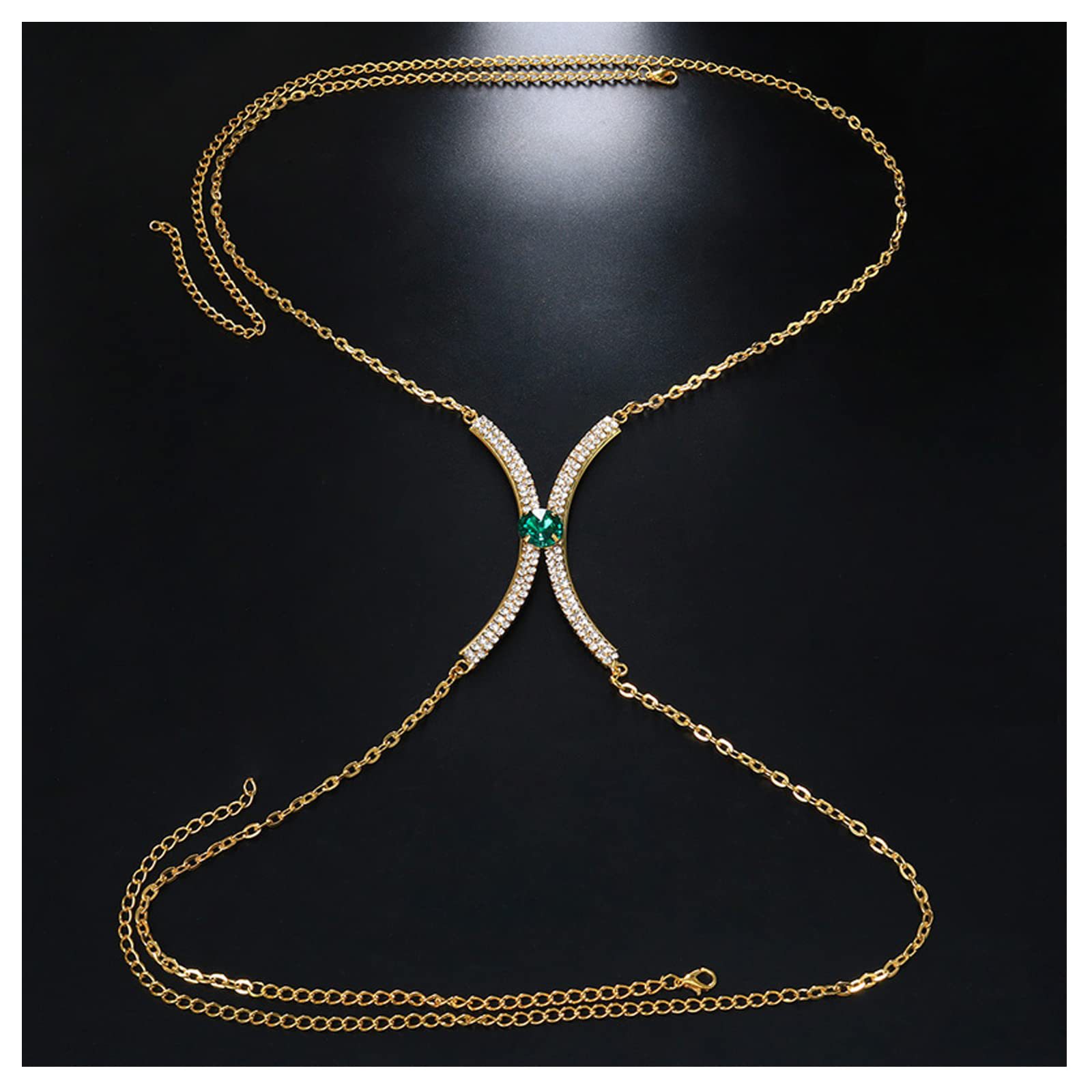 Fashion Geometric Rhinestone Plating Womenu0027S Body Chain 1 Piece