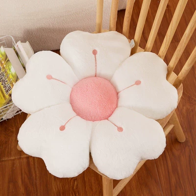 Oyuncaq yastıqlar – Three-Dimensional Chrysanthemum Flower Pillow - white-35cm