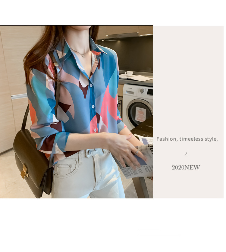 Chiffon Oil Painting Top Image 4