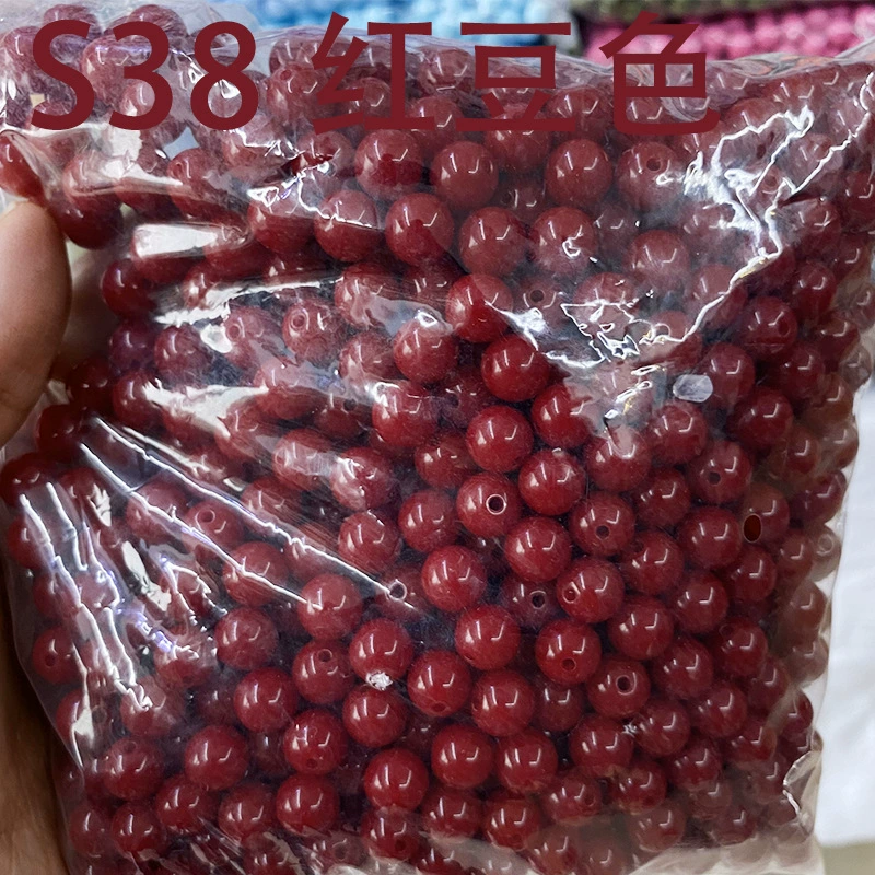 Round beads, bag, plastic woven acrylic accessory handmade, DIY
