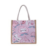 Fresh capacious cloth bag, brand linen bag, cartoon shopping bag, 2022 collection, Korean style