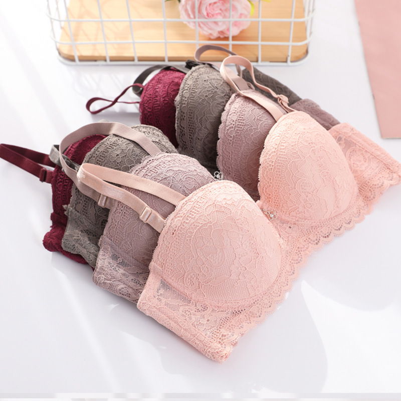 工場の現物は1/2杯半の薄いレースのブラジャーです。|undefined