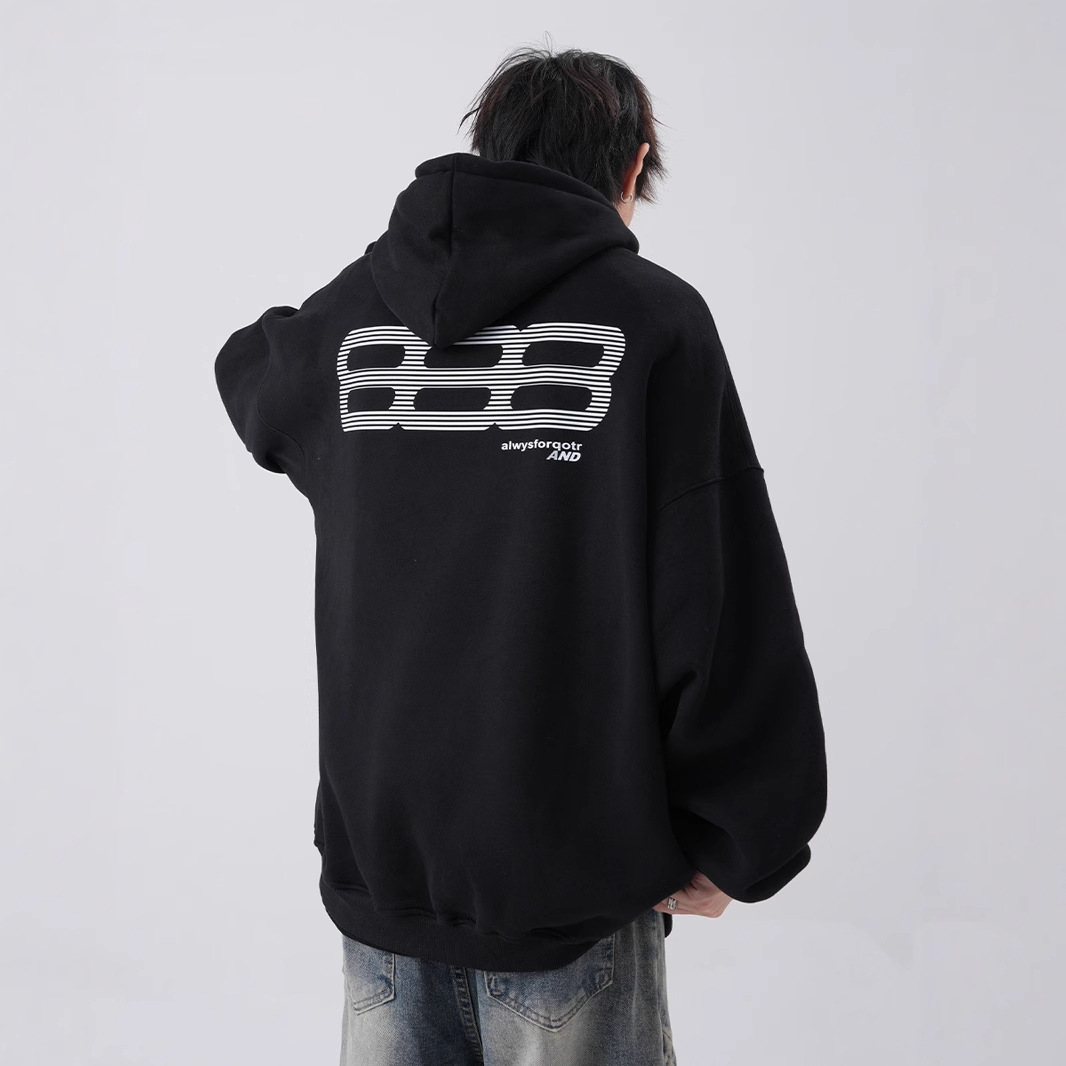 National Tide Runway Kapuzen pullover Herren Herbst Rogue shuai Tide Marke schwere schwarze Jacke lose Paar Freizeit Hoodie
