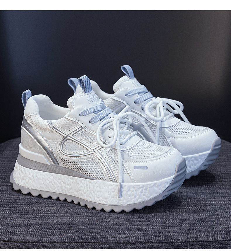 Giày sneaker nữ đế dày lưới thoáng khí phong cách thể thao — Xanh dương 5059, Tím 5059, Vàng 5059 chi tiết 15