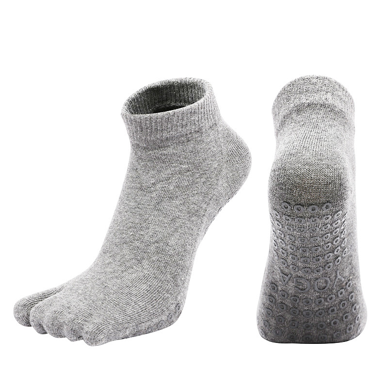 [Venta al por mayor de fábrica] calcetines de Yoga de cinco dedos calcetines de Baile todo incluido algodón peinado de cinco dedos Pilates Fitness calcetines deportivos