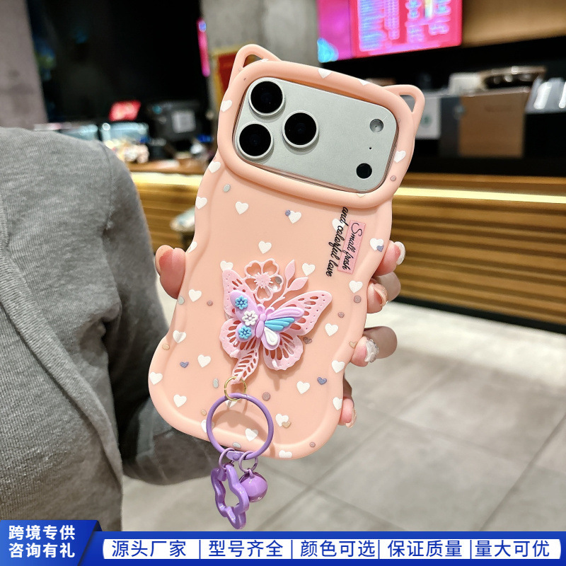 Suitable for Cat Ear Bow Apple Iphone16 Cross-Border 17Promax Macaron Stand 12 Mobile Phone Cases 14 Sets Suitable for Cat Ear Bow Apple Iphone16 Cross-Border 17Promax Macaron Stand 12 Mobile Phone Cases 14 Sets