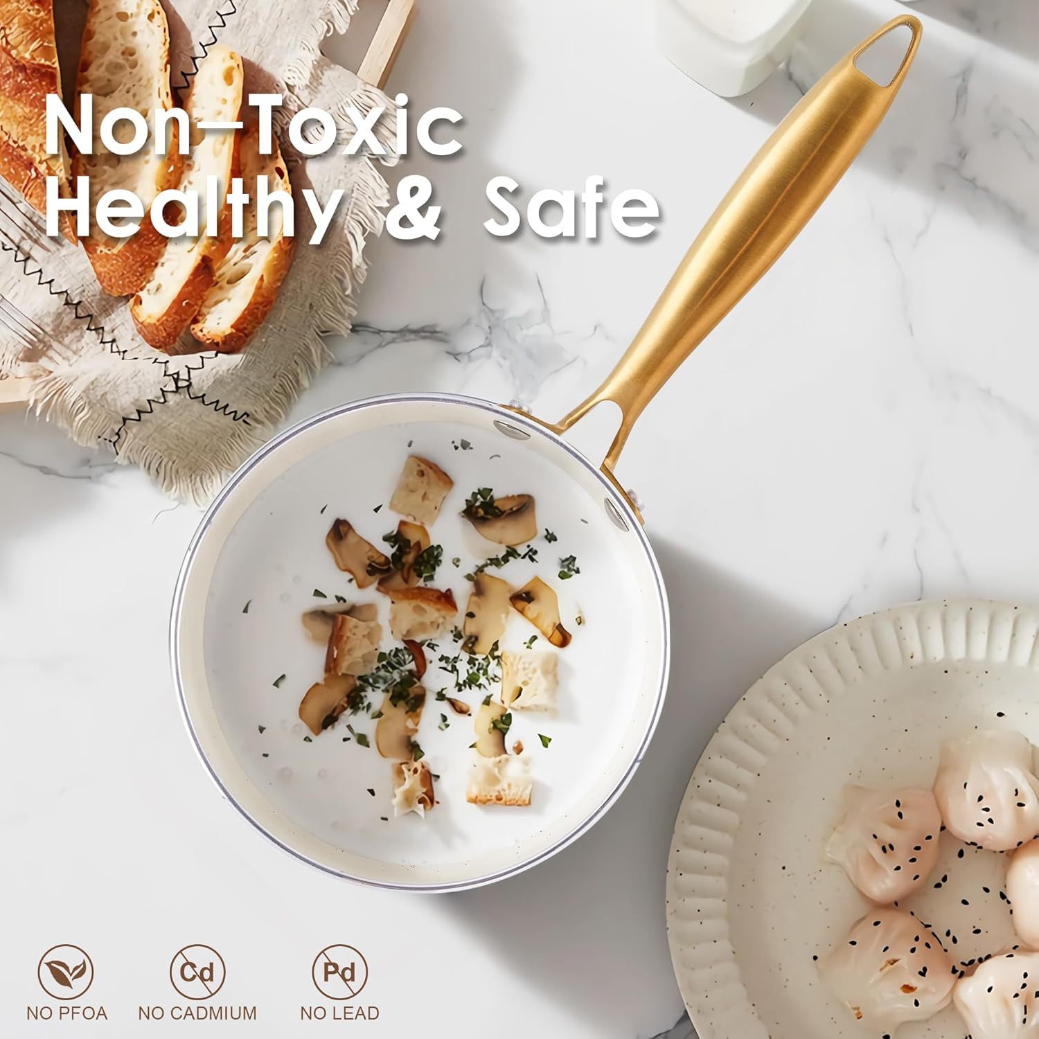 mango galvanizado cerámica doméstica antiadherente, paneles de paneles