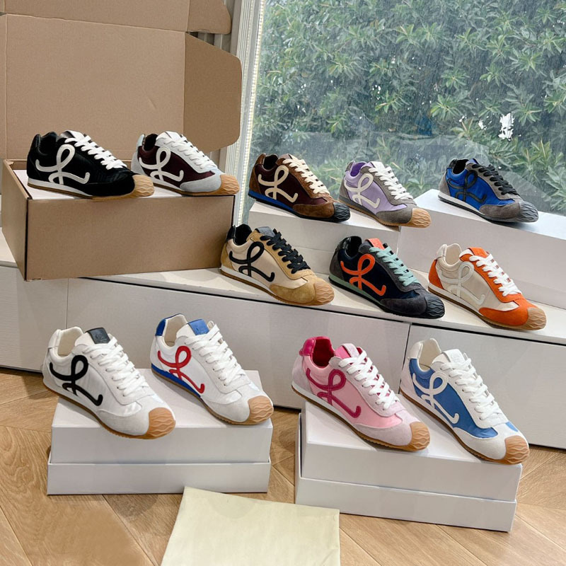 [トップバージョン] Wang Yibo の同じバレエ フォレスト ガンシューズ、男性と女性用 25 レトロなキャットウォーク カジュアル カラーブロック スポーツ デューティ シューズ|undefined