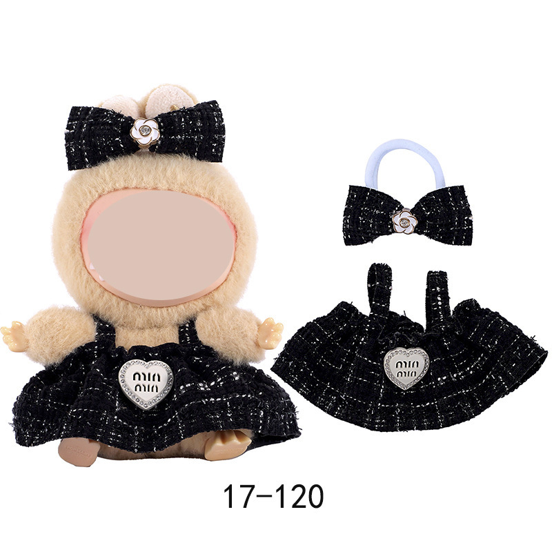衣類のみ 1、2、3 世代のラブ服ペンダント、座れないベビー服、8 チェック柄オーバーオール セット|undefined