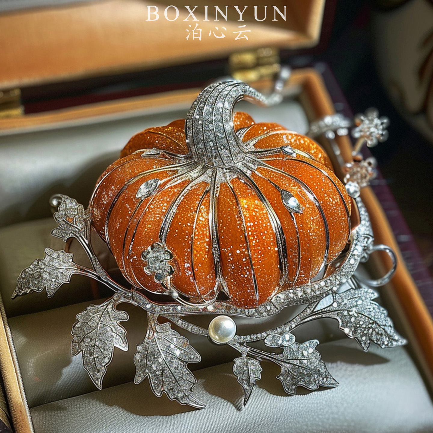 Buxinyun Customized Original Design Pumpkin Brooch High-End Light Luxury Exquisite Birthday Annual Party Gift Accessory Brooch