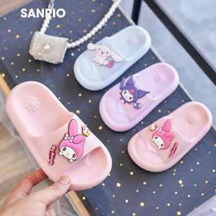Sanrio Girls' Slippers Summer Girls Non-Slip Cute Cartoon Children's Indoor Bathroom Bathing Baby Beach Shoes