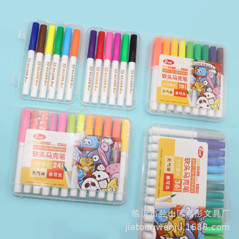 Soft art liner, marker, set, watercolour, crayons odorless