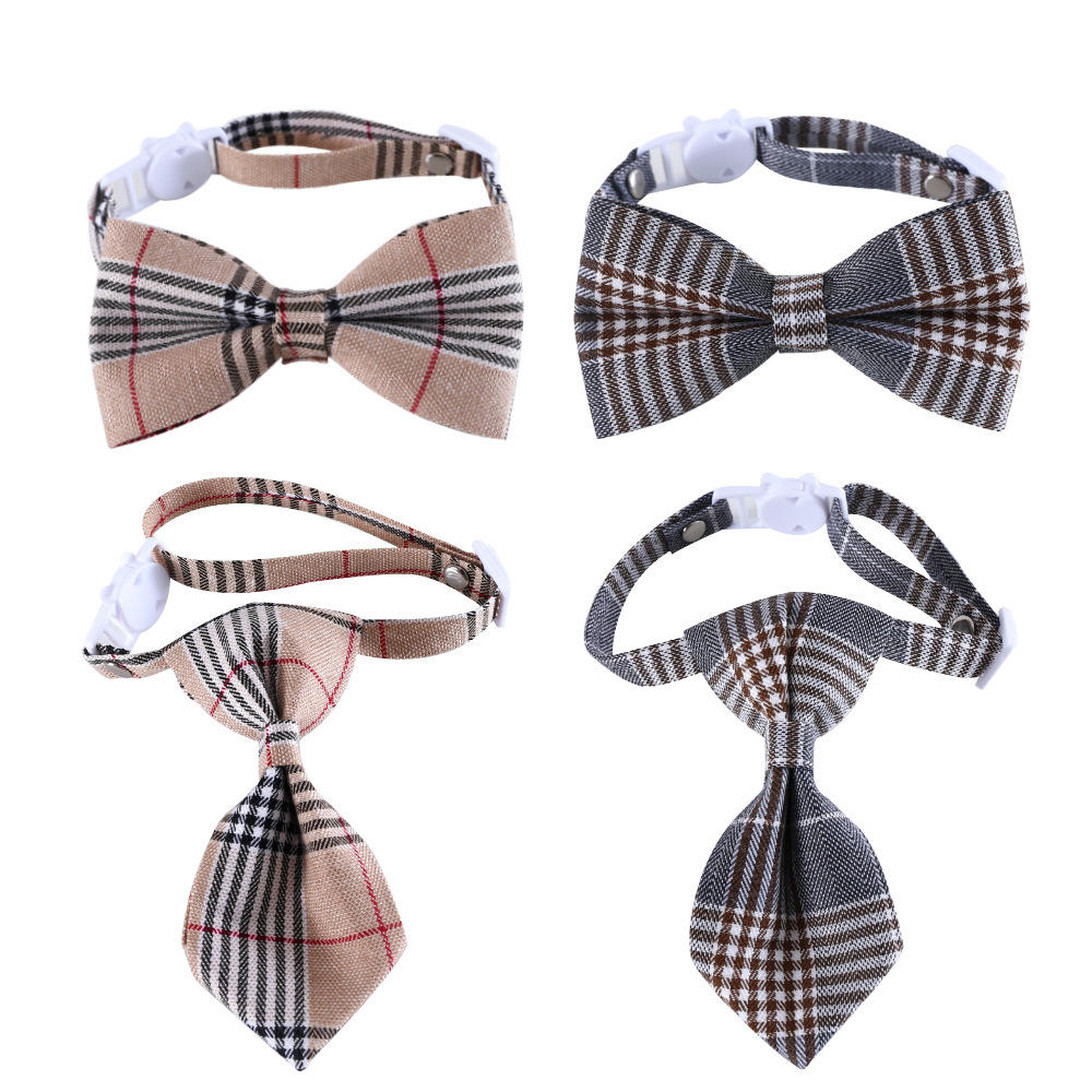 Mascotas ingleses caballero cuadrado rayas arco corbata collar gato perro corbata de boda accesorios anti-asfixia