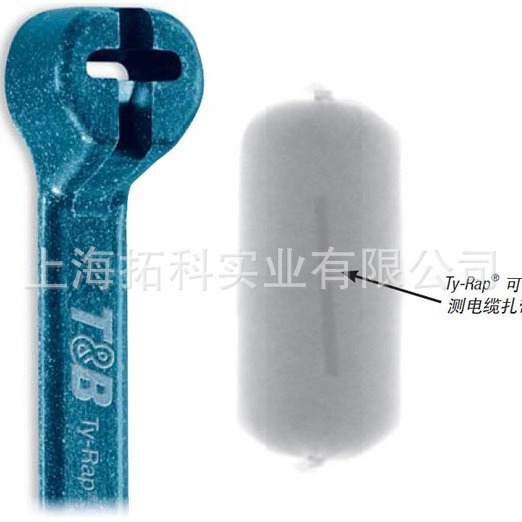 ABB通贝金属可检测扎带TY523MR-PDT 聚丙烯材质 2.4*92mm