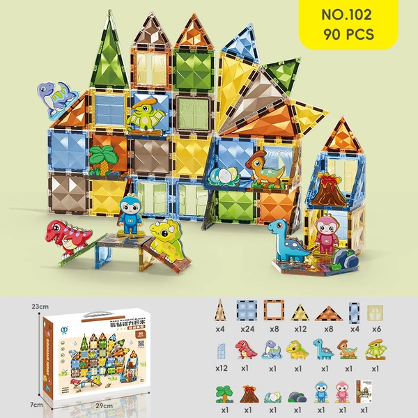 102 Jade Diamond Dinosaur Paradise 90PCS