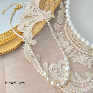 Baroque Necklace Freshwater Pearl Niche Versatile Clavicle Chain Temperament Fashion Light Luxury High-End Necklace for Women