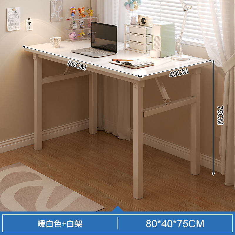 Mesa plegable, dormitorio de niñas, escritorio doméstico, escritorio de computadora simple, tabla rectangular, tabla larga, pequeño escritorio de trabajo image 15