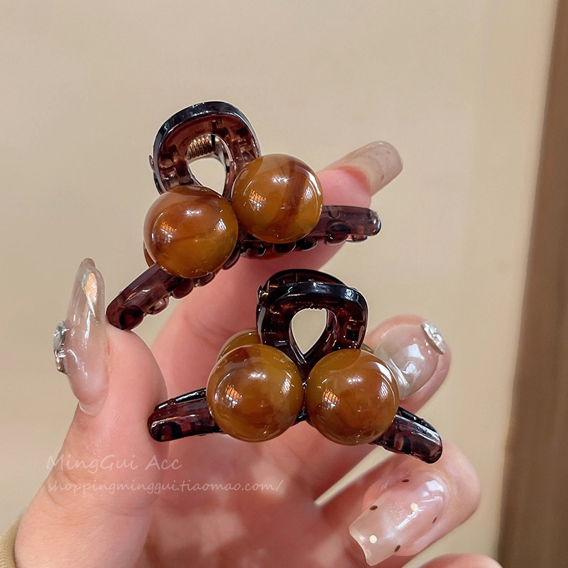 夏季珍珠抓夹女2025新款高端小巧精致半扎发发夹前额侧边边夹发饰|undefined