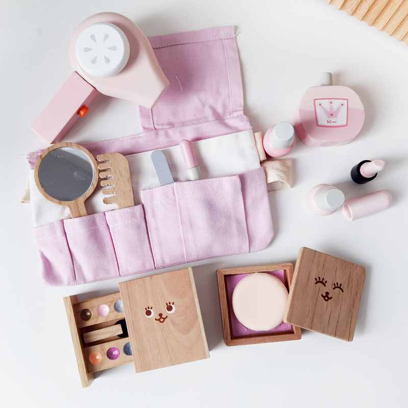 UMU Youmu Jiajia serie de juguetes de madera simulados al por mayor cubiertos de cocina bolsas de maquillaje bolsas de corte