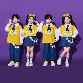 儿童演出服小学生啦啦队运动会学院花朵表演合唱幼儿园服园服