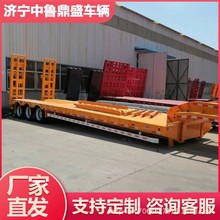 13米高低板半挂车 大件工程设备运输低平板半挂车 双节液压爬梯