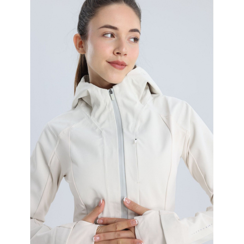 lu秋冬季开衫CrossChil防水连帽瑜伽服运动夹克加绒女软壳冲锋衣|undefined