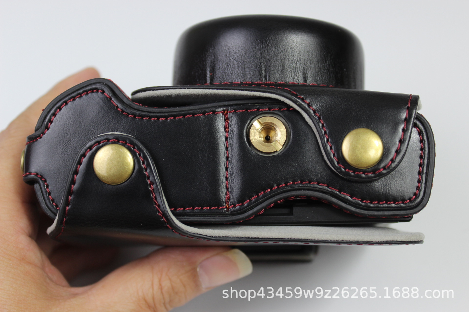 (2개) 올림푸스 EM10 4 세대 카메라 가방 보호 커버 가죽베이스 하프 세트 하나의 어깨 디지털 가죽 가방 렌즈