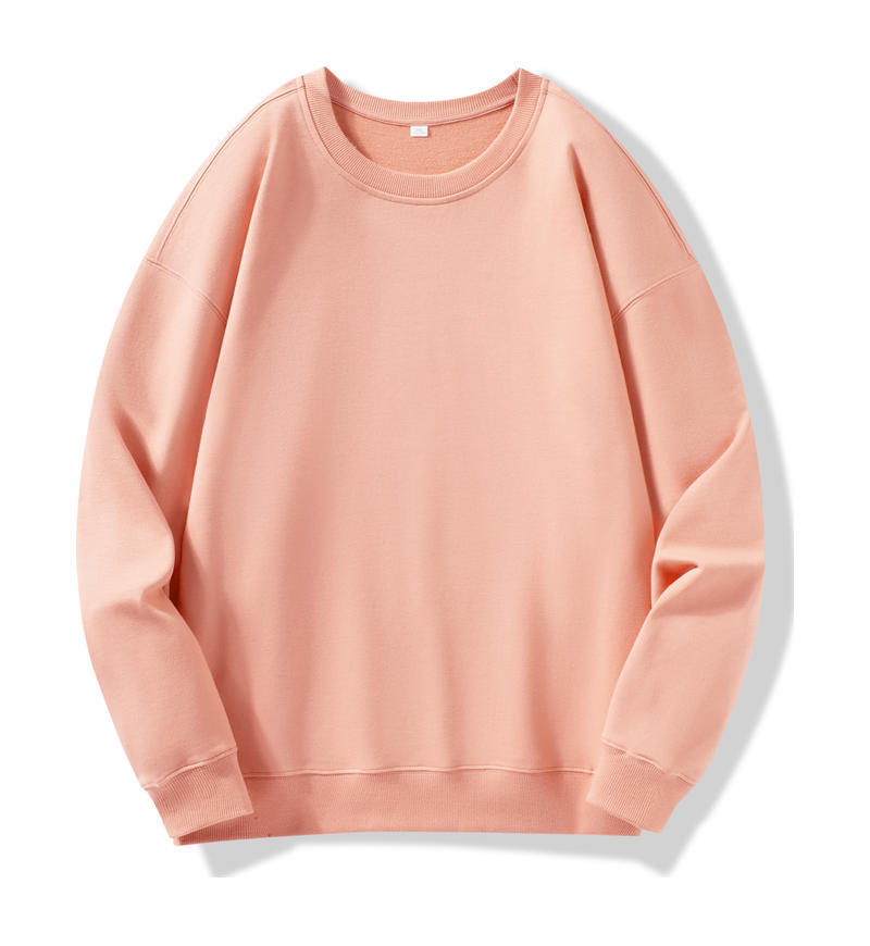 Camiseta de cuello redondo de algodón personalizada impresión LOGO manga larga pesada oversize suelta impresión de camisa cultural de tendencia nacional