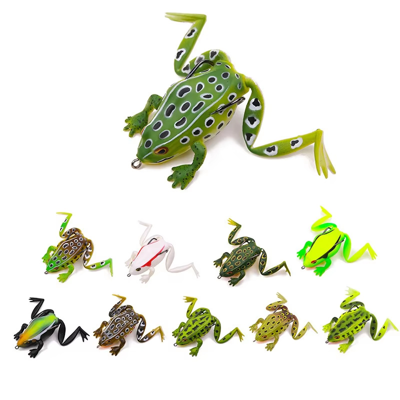 Fishing fish bait is bionic with legs frog, bait, hard bait, Luya fake bait, simulation bark, bass bass and lift the mouth temptation fish effect 4