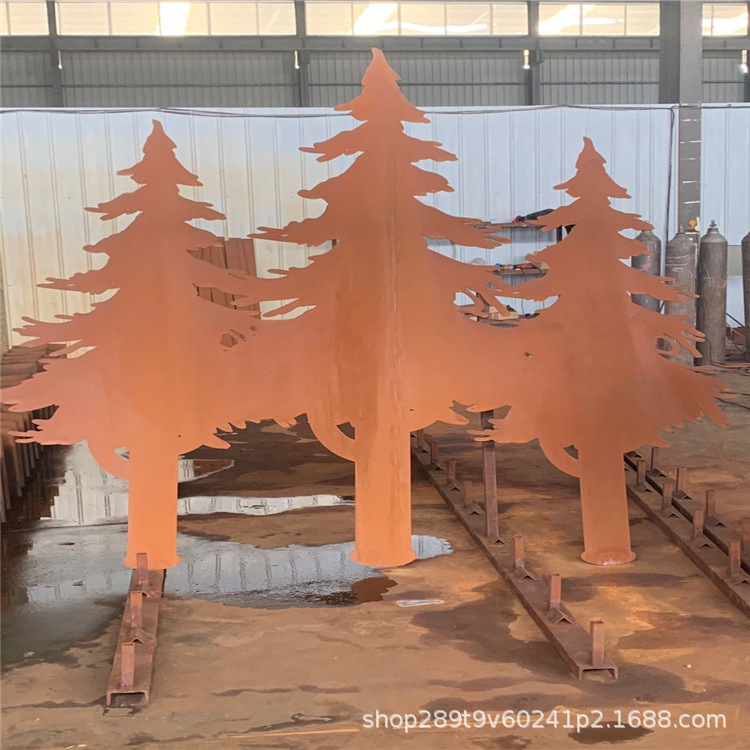 雕刻切割镂空耐候钢板Q500NHA耐候板激光雕刻景观用红锈钢板