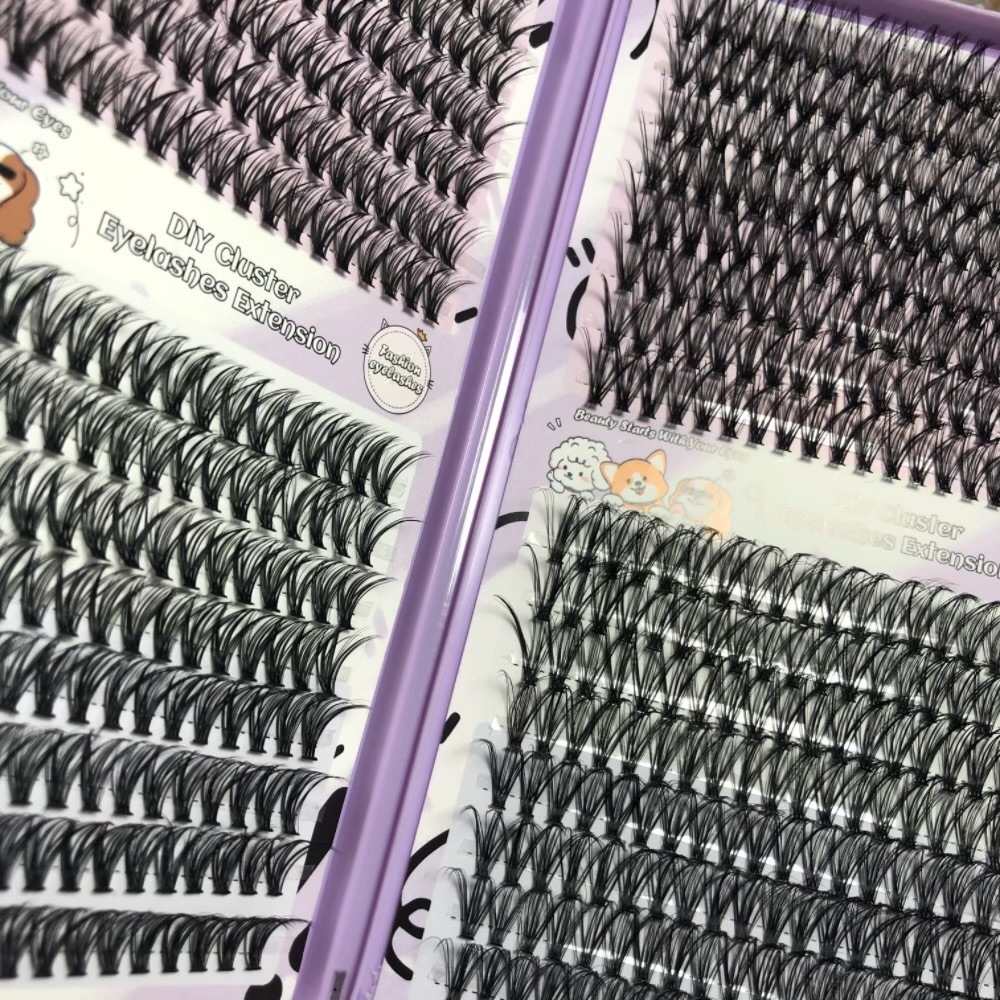 El comercio exterior denso de gran capacidad 30D mezcla de pestañas libro de imitación natural ligera un solo racimo de autoinjerto de pestañas falsas