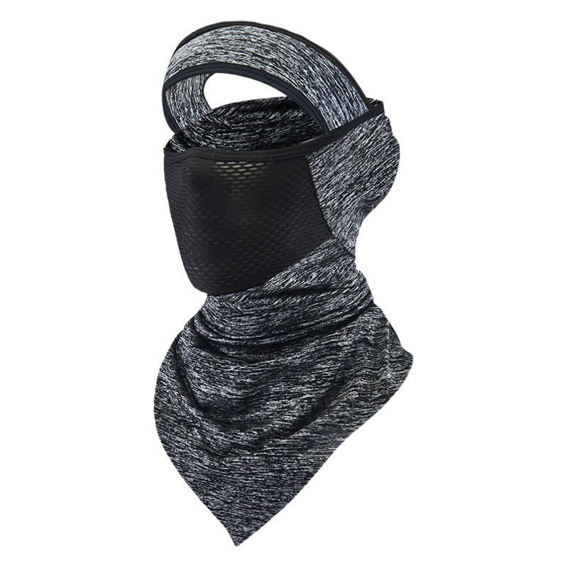 Ice Silk Sunscreen Mask Summer Thin Men's and Women's Face Cover Face Cover Full Face Riding Scarf Mask UV Protection