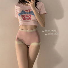 Japanese high waist belly-tight women underwear sexy hip lifting hip waist-tight cotton crotch girl triangle women underwear