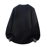 2026秋季青少年运动风格腈纶针织开衫长袖宽松型圆领线衫，男装针织衫/毛衣，星座614